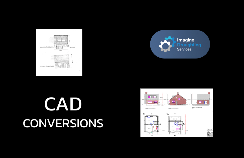 Old technical drawing converted into CAD format